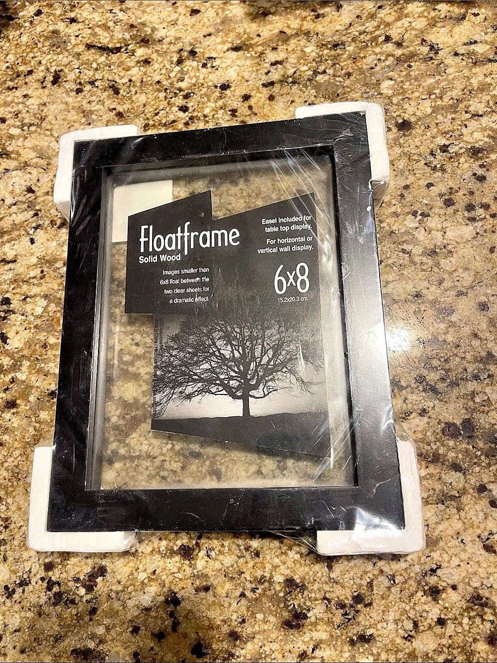 Floatframe Solid Wood 6x8 Black 6x8 Picture Frame NWT